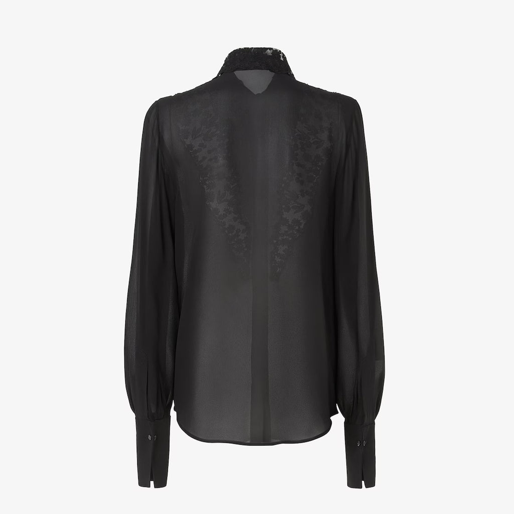 Black georgette shirt RUNWAY DELUXE