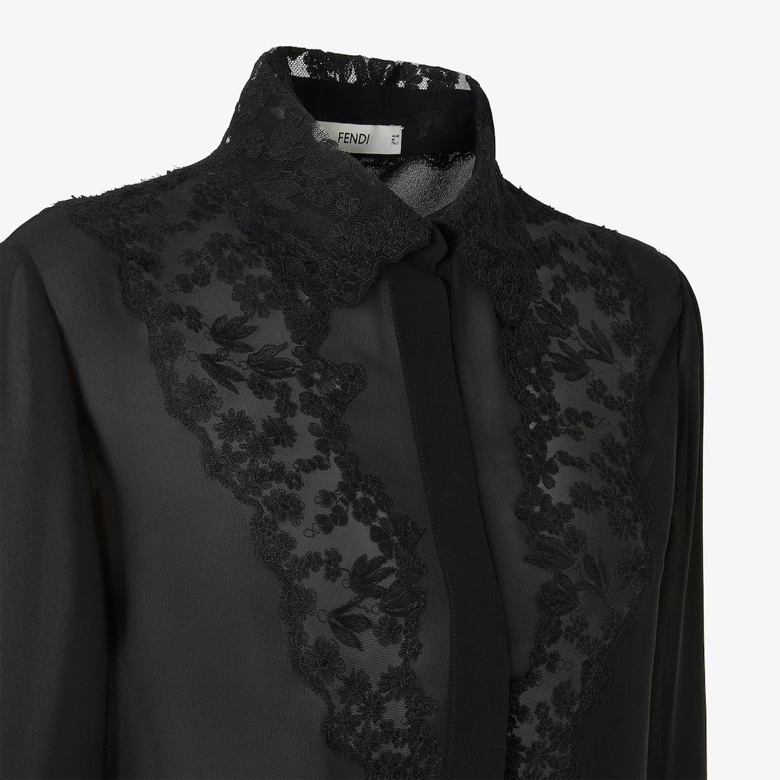 Black georgette shirt RUNWAY DELUXE