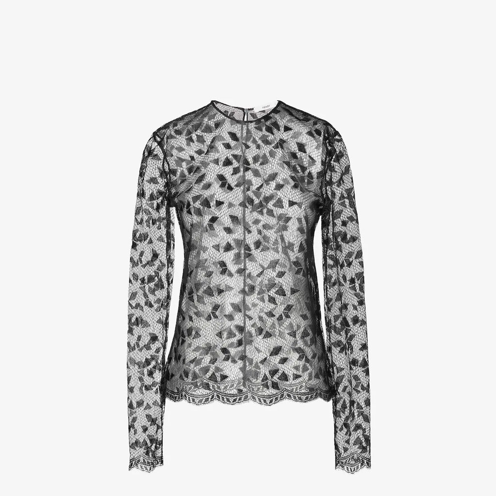 Black Cuneo lace top RUNWAY DELUXE