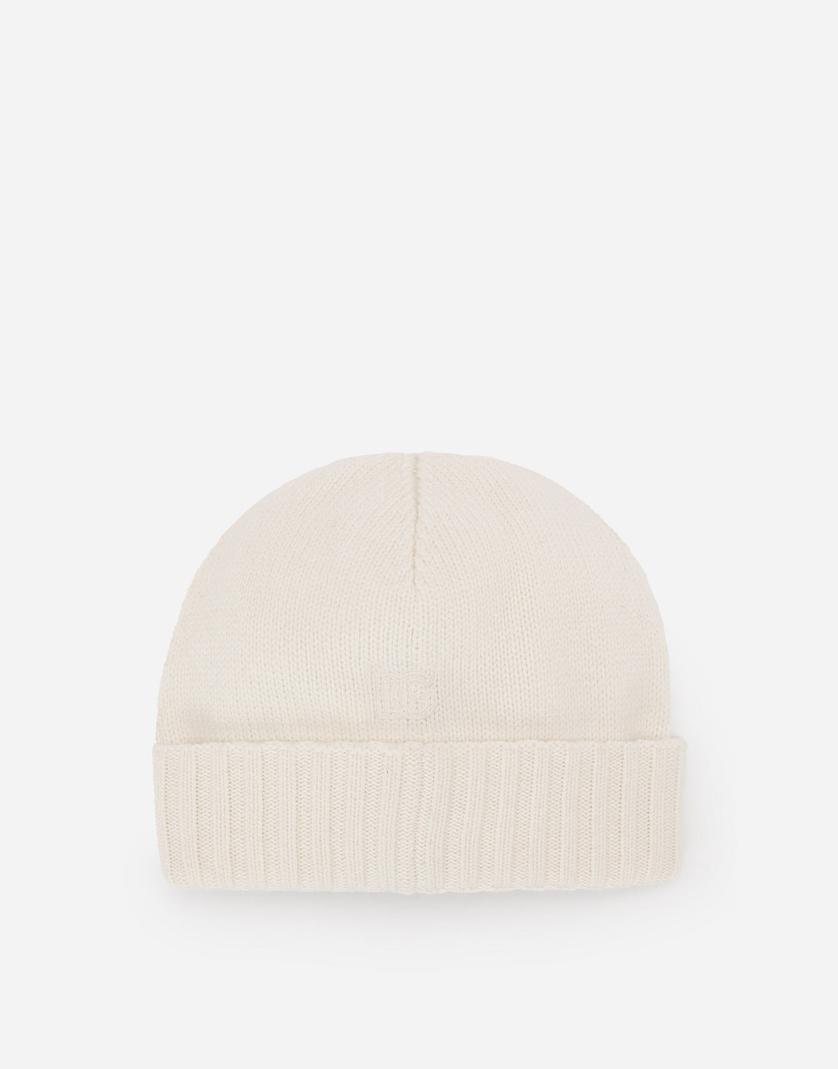 Cashmere hat with DG logo embroidery
