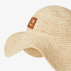 Natural raffia hat