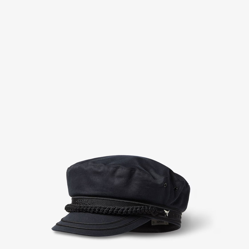 Black cotton hat