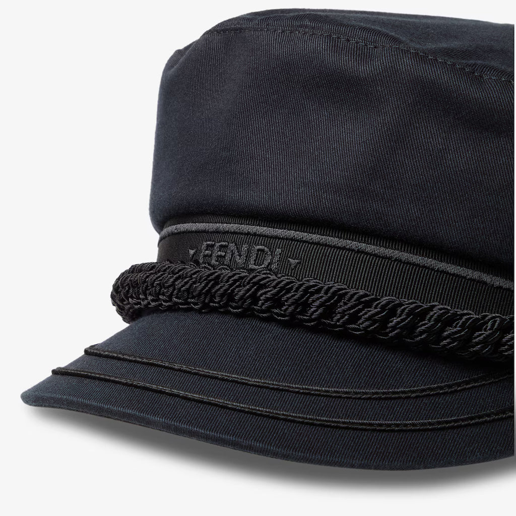 Black cotton hat