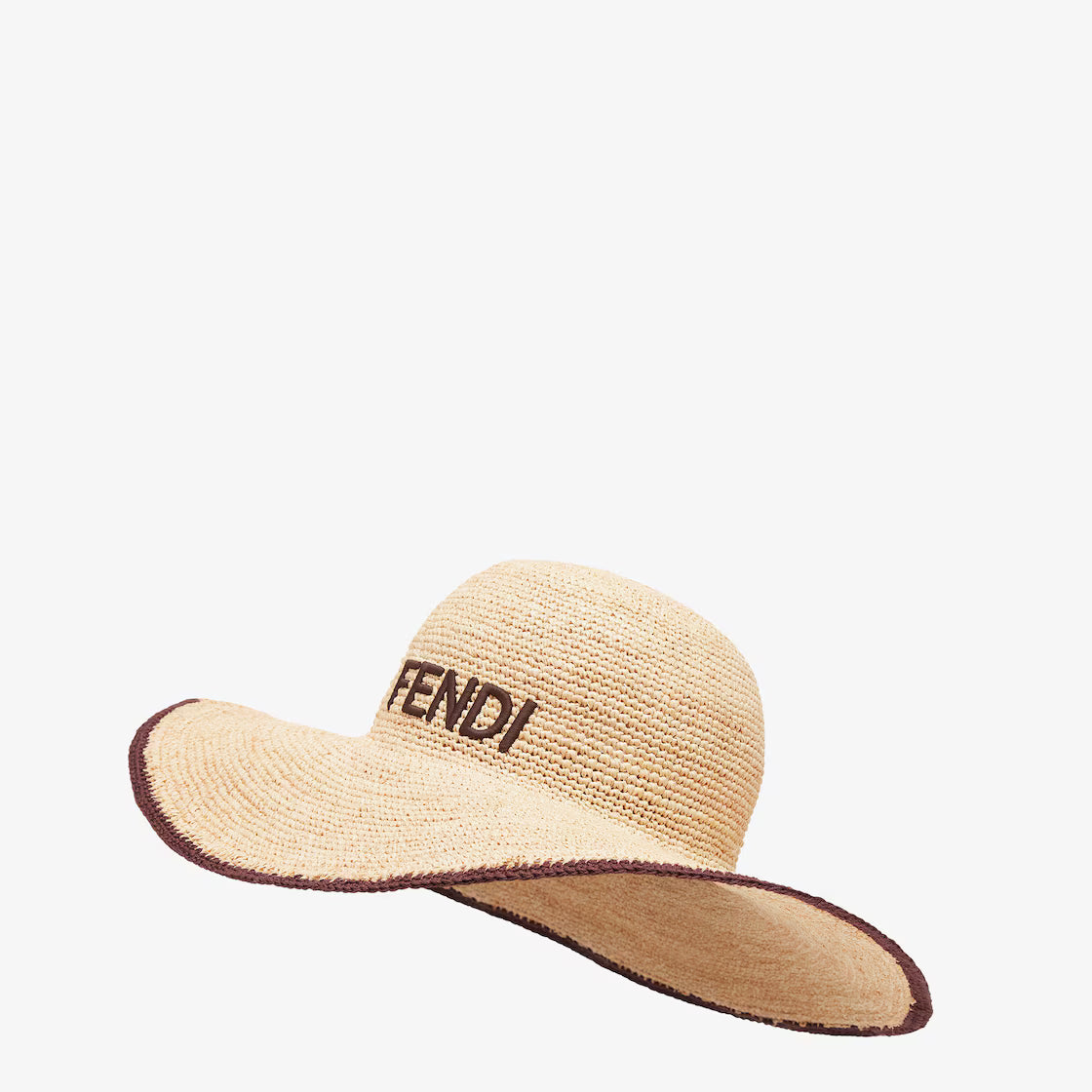 Beige raffia hat