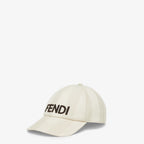 Beige Pequin canvas baseball cap