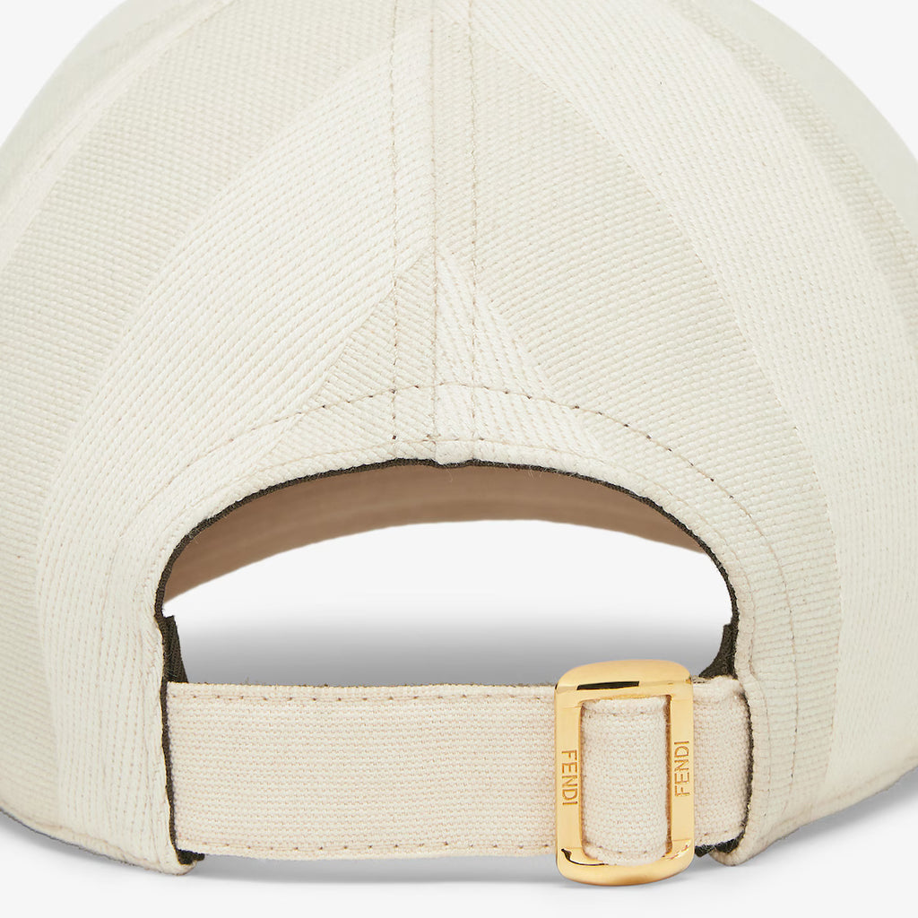 Beige Pequin canvas baseball cap