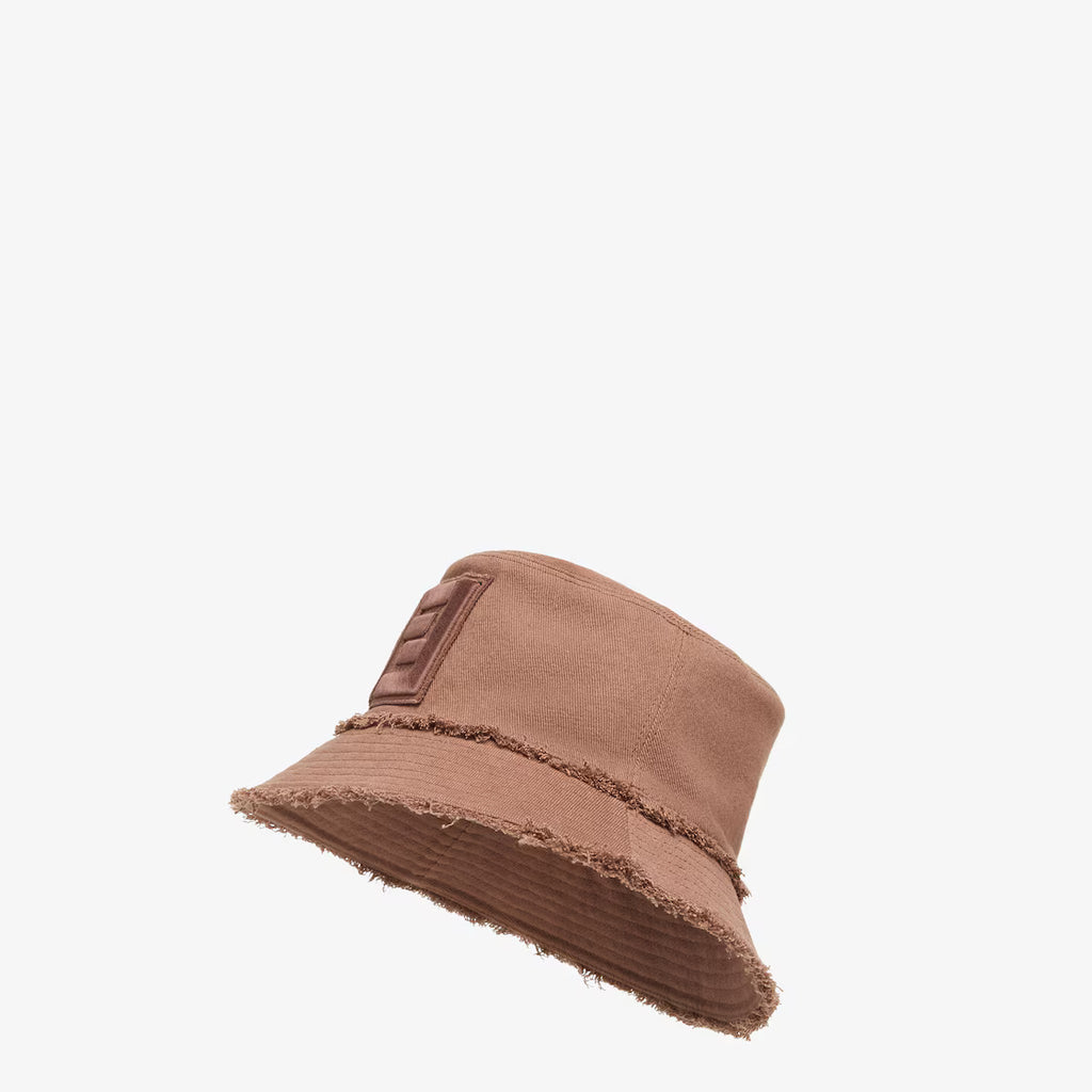 Brown denim bucket hat