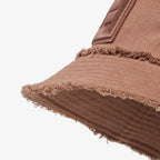 Brown denim bucket hat