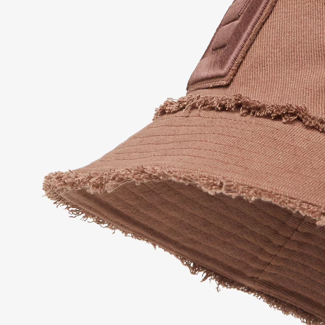 Brown denim bucket hat