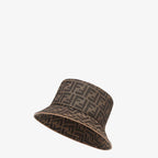 Brown FF jacquard hat
