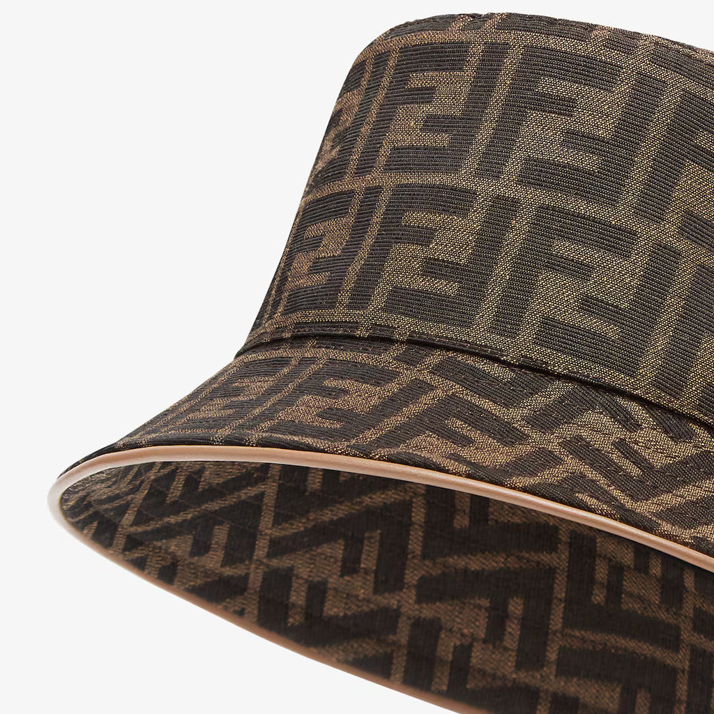 Brown FF jacquard hat