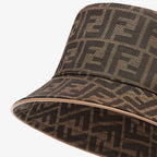 Brown FF jacquard hat