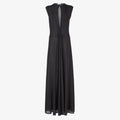 Black silk yarn dress