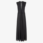 Black silk yarn dress