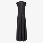 Black silk yarn dress