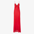 Red silk yarn dress