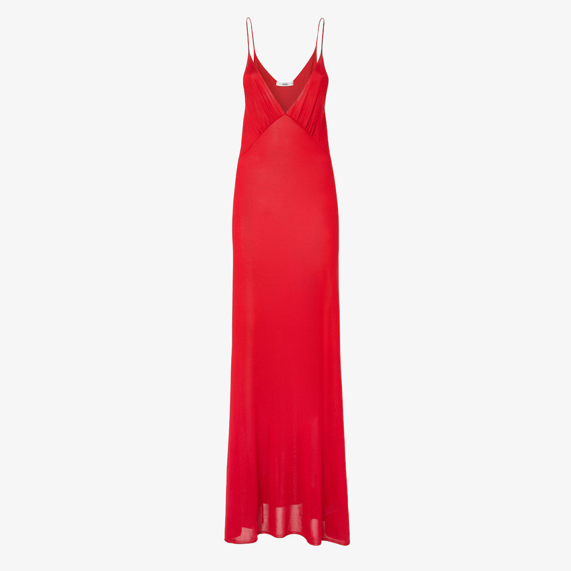 Red silk yarn dress