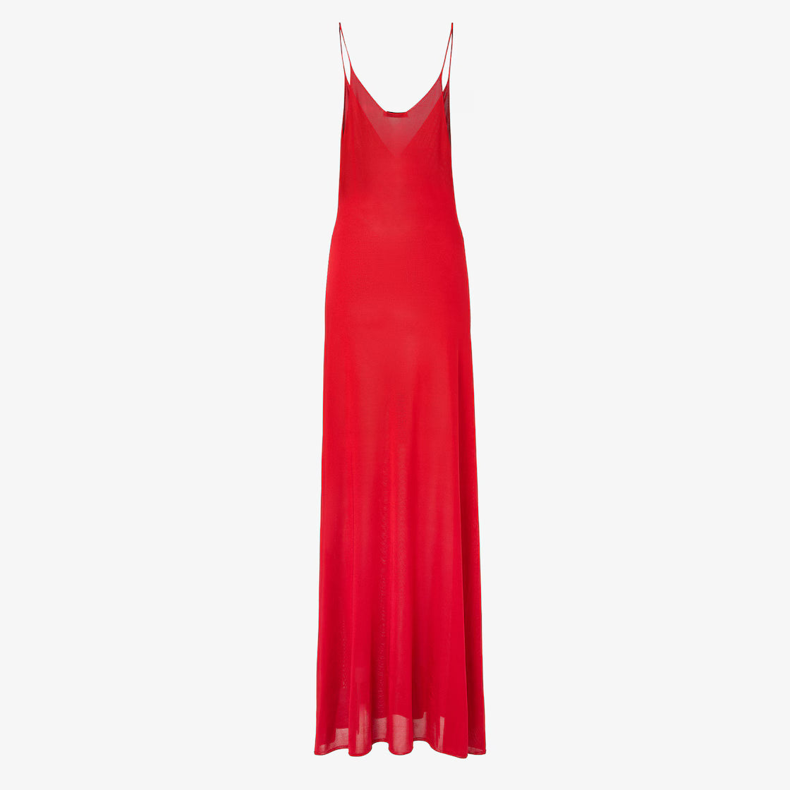 Red silk yarn dress