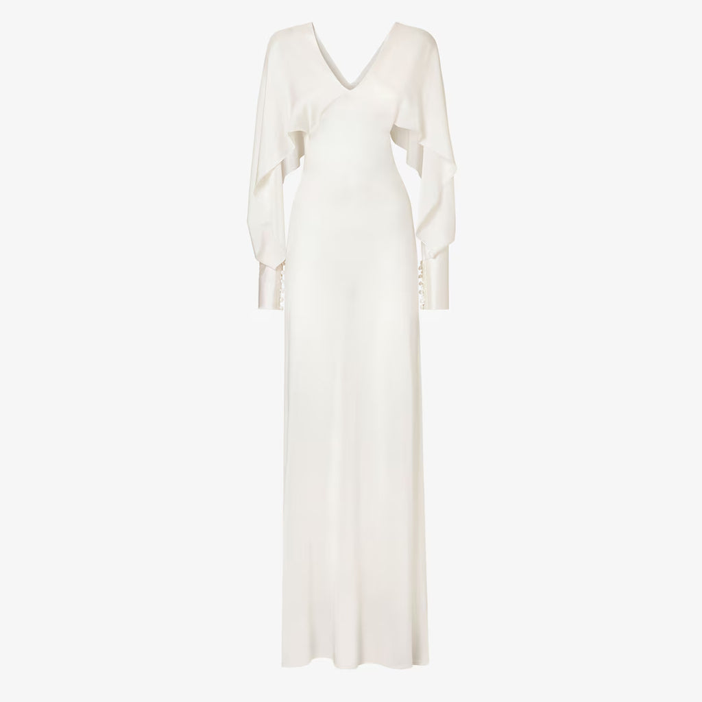 Ivory silk yarn dress