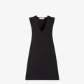 Black wool piqué dress