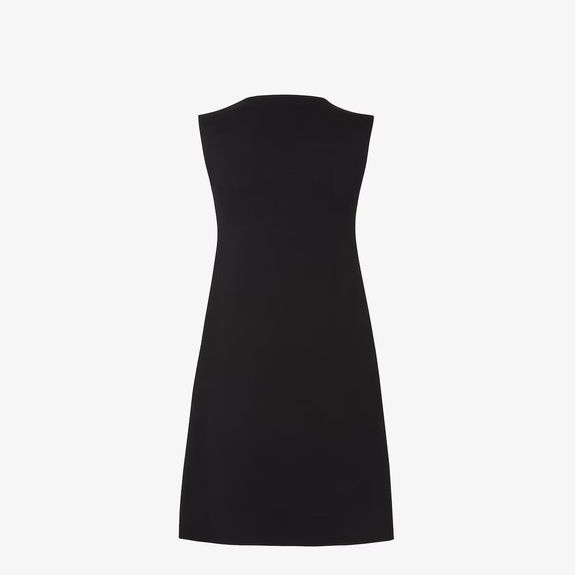 Black wool piqué dress