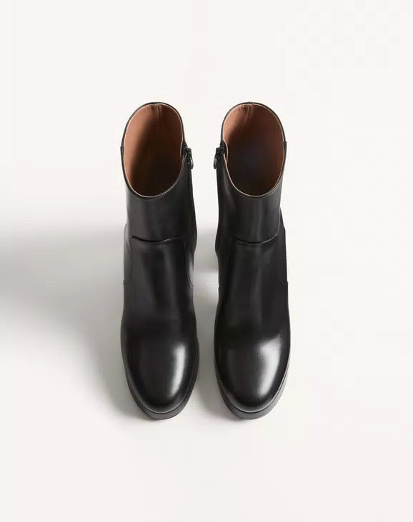 Fawcette Platform Ankle Boot In Calfskin 90Mm