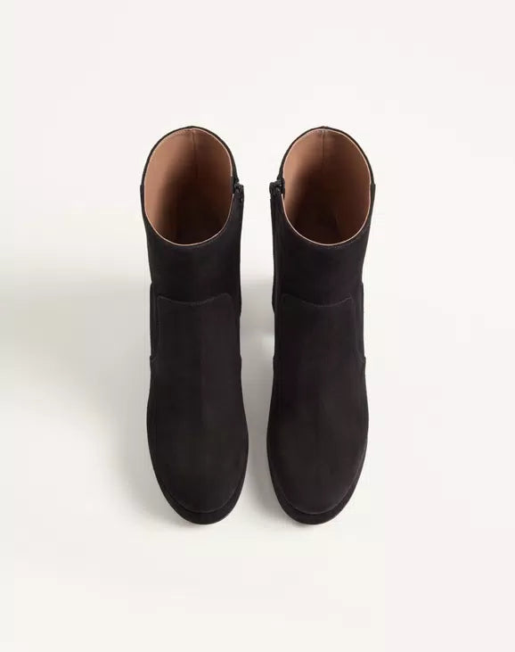 Fawcette Platform Ankle Boot In Split Leather 90Mm