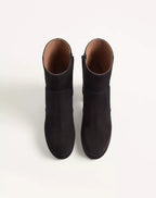 Fawcette Platform Ankle Boot In Split Leather 90Mm