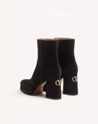Fawcette Platform Ankle Boot In Split Leather 90Mm
