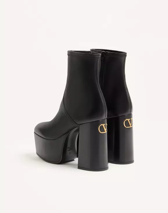 Fawcette Platform Ankle Boot In Stretch Nappa 120Mm