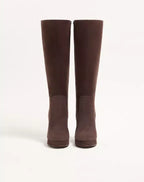 Fawcette Platform Boot In Crust Leather 90Mm