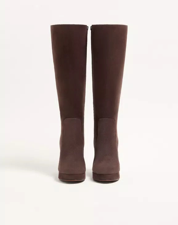 Fawcette Platform Boot In Crust Leather 90Mm