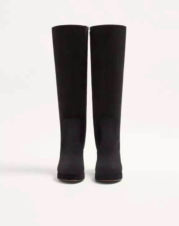 Fawcette Platform Boot In Crust Leather 90Mm