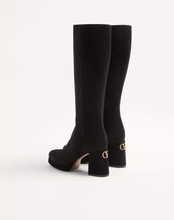 Fawcette Platform Boot In Crust Leather 90Mm