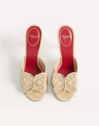 Flutterby Kidskin Slide Sandal with Butterfly Detail 105mm