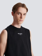 Embroidered Balmain Paris tank top RUNWAY DELUXE