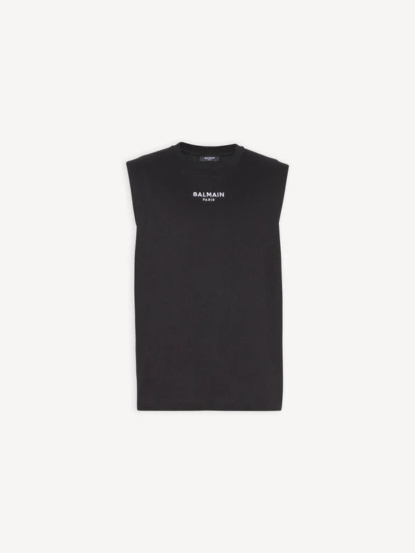 Embroidered Balmain Paris tank top RUNWAY DELUXE