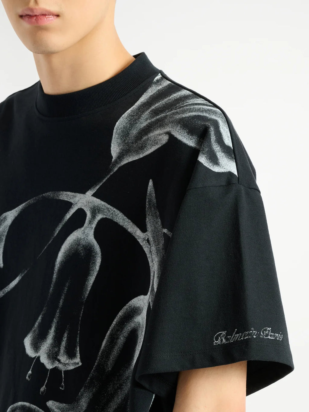 Printed Balmain Flower T-shirt RUNWAY DELUXE