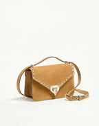 Valentino Garavani Rockstud Small Shoulder Bag In Suede