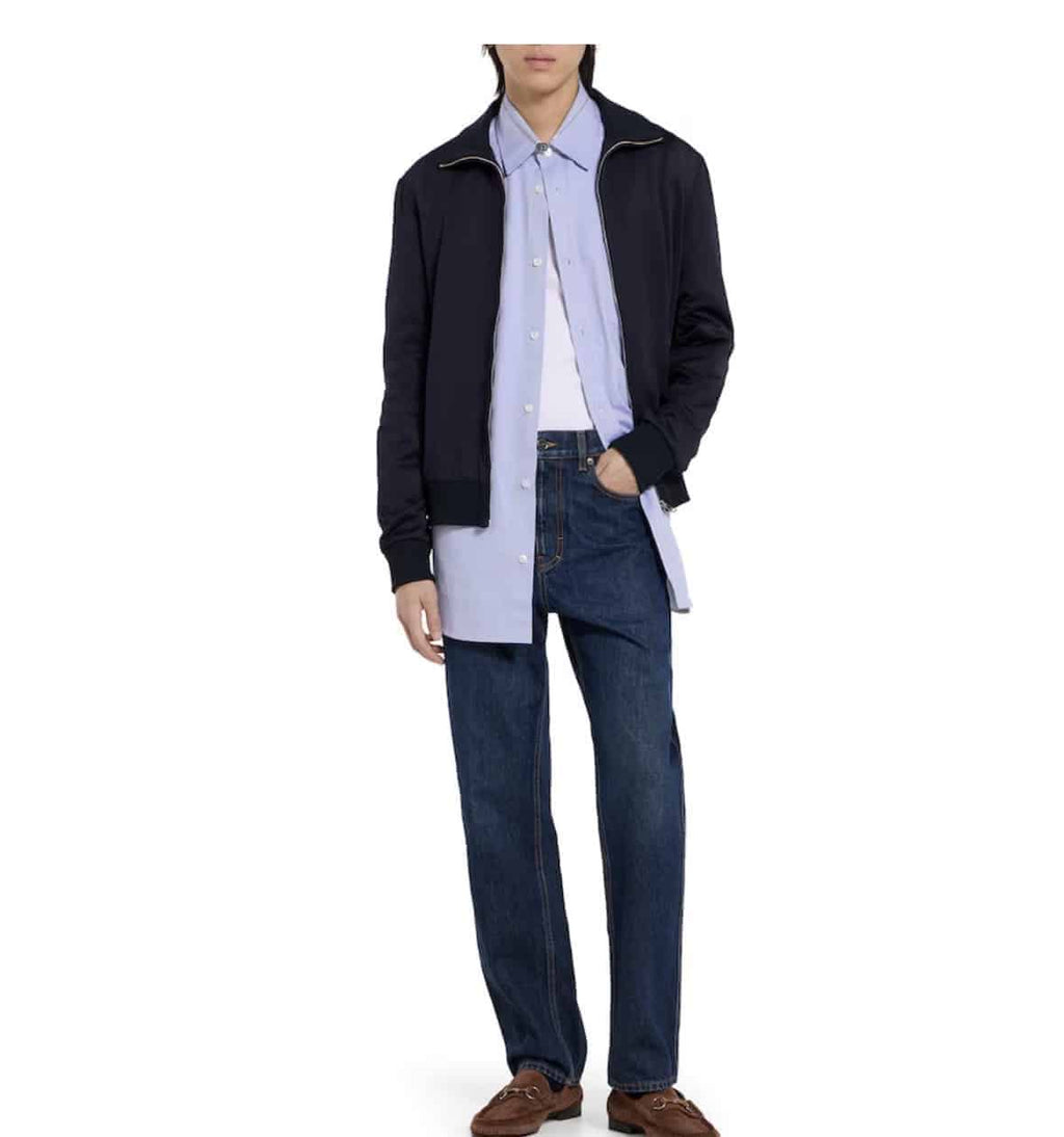 Slim fit cotton denim pant