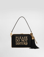 Dolce box satin and laminated ayers handbag