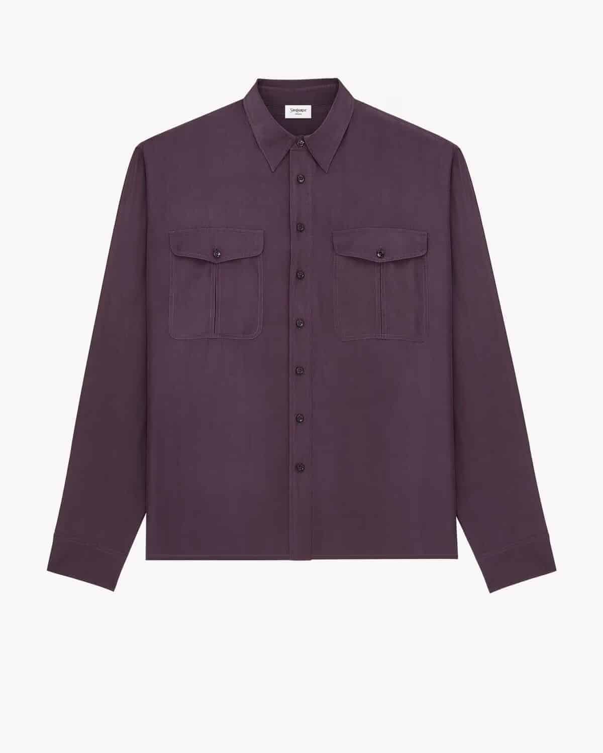 SHIRT IN VISCOSE AND SILK