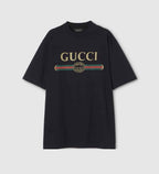 Cotton jersey and silk T-shirt with print