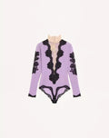 Jersey Bodysuit With Lace RUNWAY DELUXE