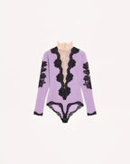 Jersey Bodysuit With Lace RUNWAY DELUXE