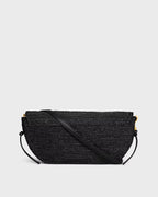 SOFT TRIOMPHE LITTLE HALFMOON IN Raffia and lambskin