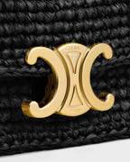 SOFT TRIOMPHE LITTLE HALFMOON IN Raffia and lambskin
