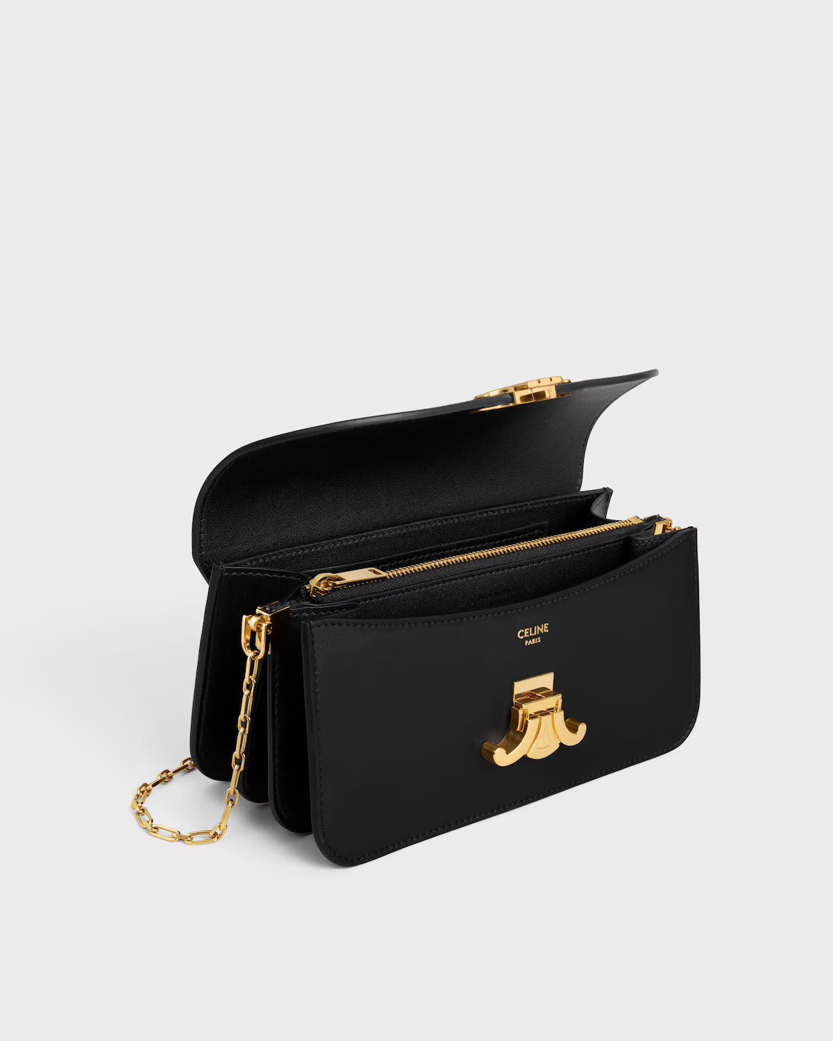 small chain triomphe IN SHINY CALFSKIN RUNWAY DELUXE