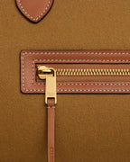 LUGGAGE IN TEXTILE AND NATURAL CALFSKIN RUNWAY DELUXE