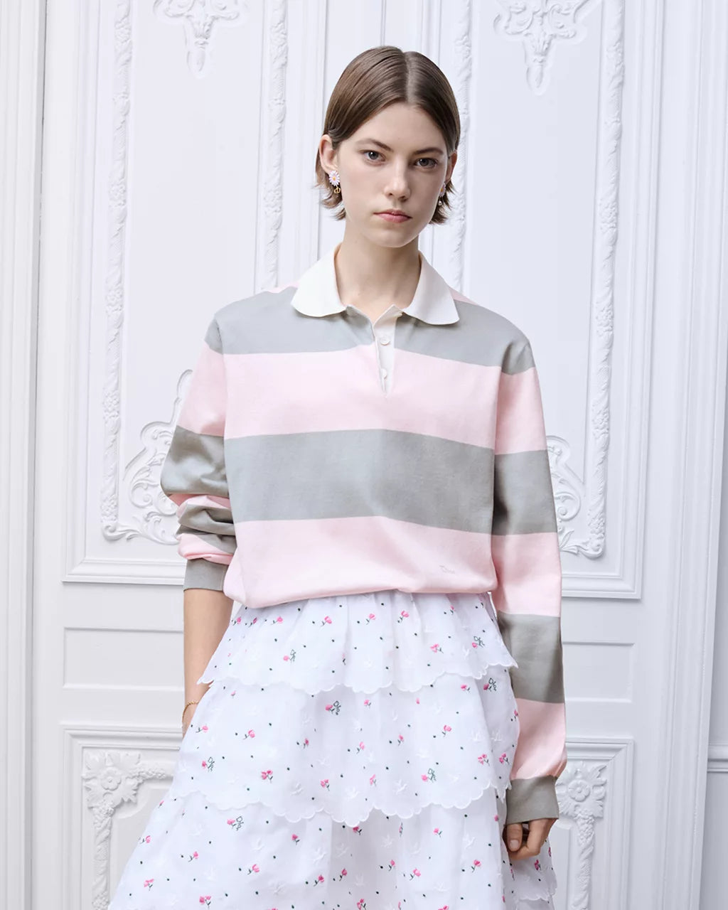 Dior Marinière Long-Sleeved Polo Shirt RUNWAY DELUXE